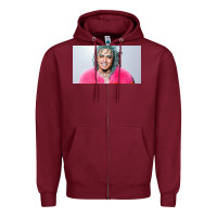 Burgundy chinese rappers beef with lil pump Zipper Hoodie - linhVisuals