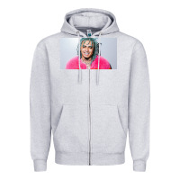 Heather Grey chinese rappers beef with lil pump Zipper Hoodie - linhVisuals