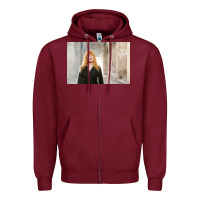 Burgundy sacks & co loreena mckennitt Zipper Hoodie - linhVisuals