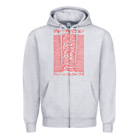 Heather Grey JOY DIVISION - UNKNOWN PLEASURES - JAPANESE Zipper Hoodie - linhVisuals