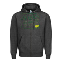 Charcoal Heather masters tournament golf club Zipper Hoodie - linhVisuals