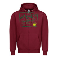 Burgundy masters tournament golf club Zipper Hoodie - linhVisuals