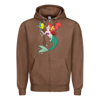 Ariel Mermaid Zipper Hoodie | Teevron