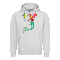 Dove Grey ariel mermaid Zipper Hoodie - linhVisuals