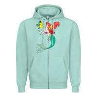 Seafoam ariel mermaid Zipper Hoodie - linhVisuals