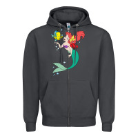 Smoke ariel mermaid Zipper Hoodie - linhVisuals
