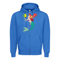 True Royal ariel mermaid Zipper Hoodie - linhVisuals