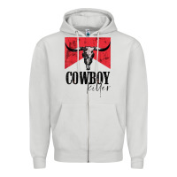 Dove Grey cowboy killer tshirt Zipper Hoodie - linhVisuals