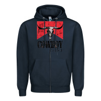 Navy cowboy killer tshirt Zipper Hoodie - linhVisuals