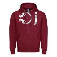 Burgundy dj music tshirt Zipper Hoodie - linhVisuals