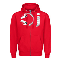 Red dj music tshirt Zipper Hoodie - linhVisuals
