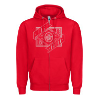 Red The Glorious Sons Zipper Hoodie - linhVisuals