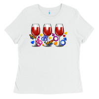 White pride wine cups Ladies Tee - FaDigitalArtStudio