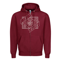 Burgundy The Glorious Sons Zipper Hoodie - linhVisuals