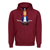 Burgundy tyler smedi childers Zipper Hoodie - linhVisuals