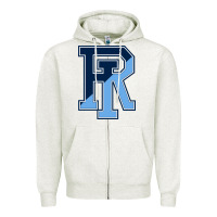 Oatmeal Heather Rhode Island Gifts, Rams Vintage Zipper Hoodie - linhVisuals