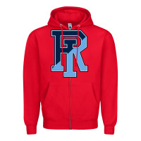 Red Rhode Island Gifts, Rams Vintage Zipper Hoodie - linhVisuals