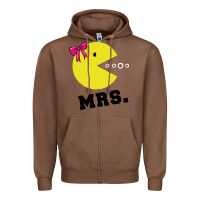 Chestnut Mrs Pacman Zipper Hoodie - linhVisuals