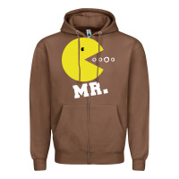 Chestnut Mr Pacman Zipper Hoodie - linhVisuals