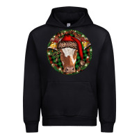 Black Longhorn Cow Christmas Urban Hoodie - RanaPortraitStore