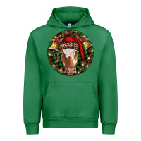 Emerald Longhorn Cow Christmas Urban Hoodie - RanaPortraitStore