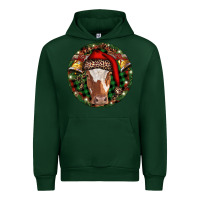 Forest Green Longhorn Cow Christmas Urban Hoodie - RanaPortraitStore