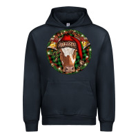 Navy Longhorn Cow Christmas Urban Hoodie - RanaPortraitStore