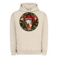 Pigment French Oak Longhorn Cow Christmas Urban Hoodie - RanaPortraitStore
