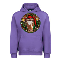 Tulip Longhorn Cow Christmas Urban Hoodie - RanaPortraitStore