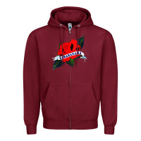 Burgundy best of grup music  bananarama Zipper Hoodie - linhVisuals