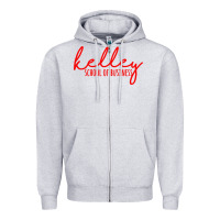 Heather Grey kelley school of business Zipper Hoodie - linhVisuals