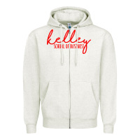 Oatmeal Heather kelley school of business Zipper Hoodie - linhVisuals