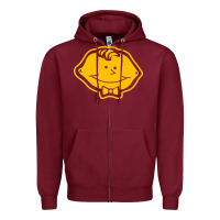 Burgundy lemonhead vintage Zipper Hoodie - linhVisuals