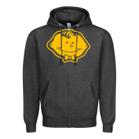 Charcoal Heather lemonhead vintage Zipper Hoodie - linhVisuals