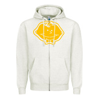 Oatmeal Heather lemonhead vintage Zipper Hoodie - linhVisuals