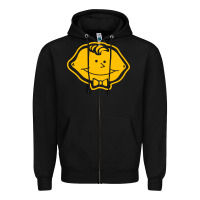 Black lemonhead vintage Zipper Hoodie - linhVisuals