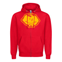 Red lemonhead vintage Zipper Hoodie - linhVisuals