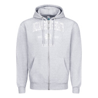 Heather Grey indian rocks beach florida vintage shamrock sports zip hoodie Zipper Hoodie - linhVisuals
