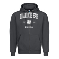 Smoke indian rocks beach florida vintage shamrock sports zip hoodie Zipper Hoodie - linhVisuals
