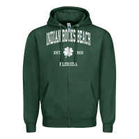 Sports Green indian rocks beach florida vintage shamrock sports zip hoodie Zipper Hoodie - linhVisuals