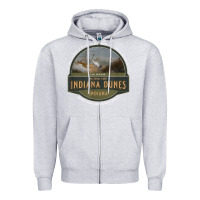 Heather Grey indiana dunes national park lake michigan beach trails t shirt Zipper Hoodie - linhVisuals