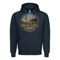 Navy indiana dunes national park lake michigan beach trails t shirt Zipper Hoodie - linhVisuals