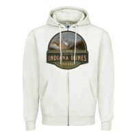 Oatmeal Heather indiana dunes national park lake michigan beach trails t shirt Zipper Hoodie - linhVisuals