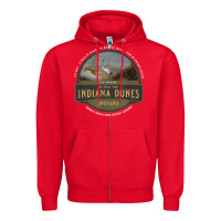 Red indiana dunes national park lake michigan beach trails t shirt Zipper Hoodie - linhVisuals