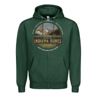 Sports Green indiana dunes national park lake michigan beach trails t shirt Zipper Hoodie - linhVisuals