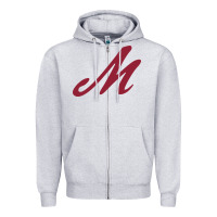 Heather Grey Muhlenberg College Zipper Hoodie - linhVisuals