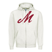 Oatmeal Heather Muhlenberg College Zipper Hoodie - linhVisuals