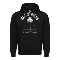Black isle of palms sc palm tree isle of palms beach gift pullover hoodie Zipper Hoodie - linhVisuals