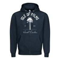 Navy isle of palms sc palm tree isle of palms beach gift pullover hoodie Zipper Hoodie - linhVisuals