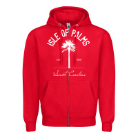 Red isle of palms sc palm tree isle of palms beach gift pullover hoodie Zipper Hoodie - linhVisuals